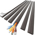 Delamu Cord Hider, Large Cord Covers for 3-4 Wires on Wall, 85in Cable Hider, Easy Set up Wire Hiders Wire Covers for Cords on Wall, TV Cable Cover Raceway for Home & Office, W1.18 H0.67in, Darkwood by DELAMU