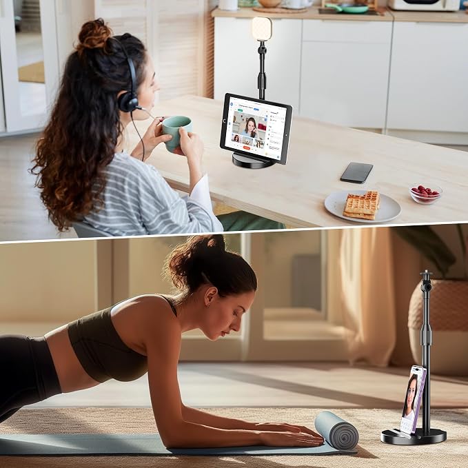 Telescopic Webcam Tripod Stand for Desk with Phone Holder, Desktop Webcam Mount Compatible with C922 C930e C920S C920 C615 C960 C920x Brio 4K, Table Phone Stand with 1/4'' Thread - Image 7