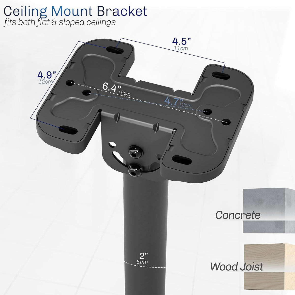 VIVO Black TV Ceiling Mount for 43 to 86 inch Screens, MOUNT-VC86-5 - Image 6