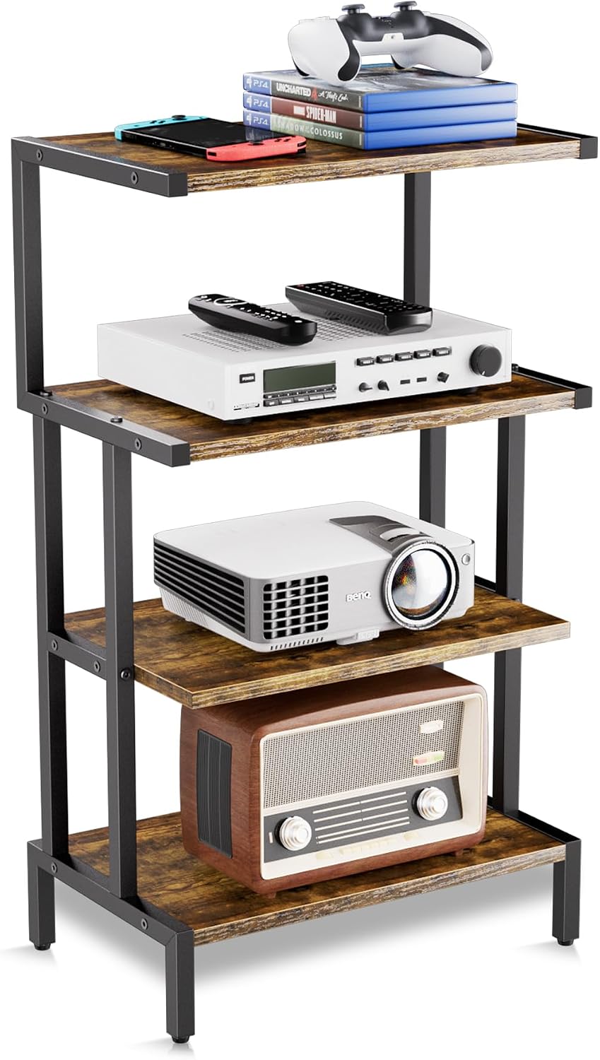 Game Console Stands, 4-Tier AV Media Shelf, Stereo Stand - Image 7