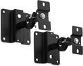 Mount-It! Speaker Mount for Wall and Ceiling, Low Profile Heavy Duty, Anti-Theft, Universal for Channel Surround Sound and Satellite Speakers, Black, 2 Mounts by Mount-It!