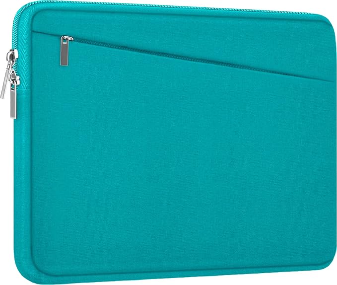 Laptop Sleeve Bag 15.6 inch, Durable Computer Carrying Bag Protective Case Briefcase Handbag with Front Pocket, Slim Laptop Case Cover for 15.6 Inch HP, Dell, Lenovo, Asus, Notebook, Light Blue by AREYLO