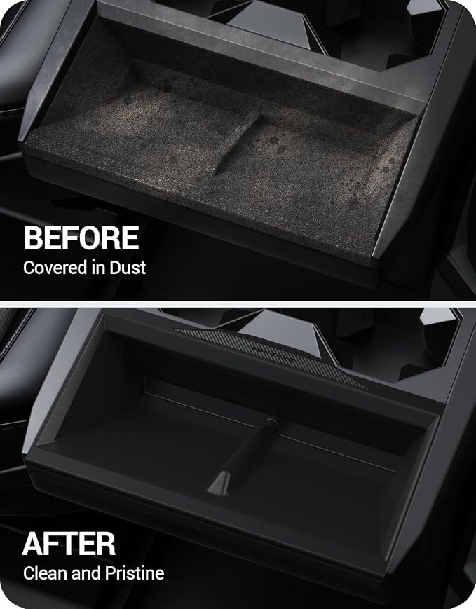 BASENOR 2026 Center Console Wireless Charging Pad Mat for Tesla Cybertruck | Proprietary Design, Anti-Slip Silicone Organizer Cover, Waterproof & Dustproof for 2024-2026 Tesla Cybertruck Accessories - Image 2