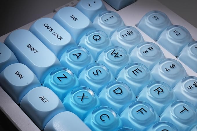 ZORNHER ZH980 Foundation Wireless Mechanical Keyboard,95% Blue Creamy Keyboard with Number Pad,Hot-Swappable Gaming Keyboard,Jelly Keycaps,Creamy Sounding Linear Switches,Hot-Swappable,Full Size - Image 2