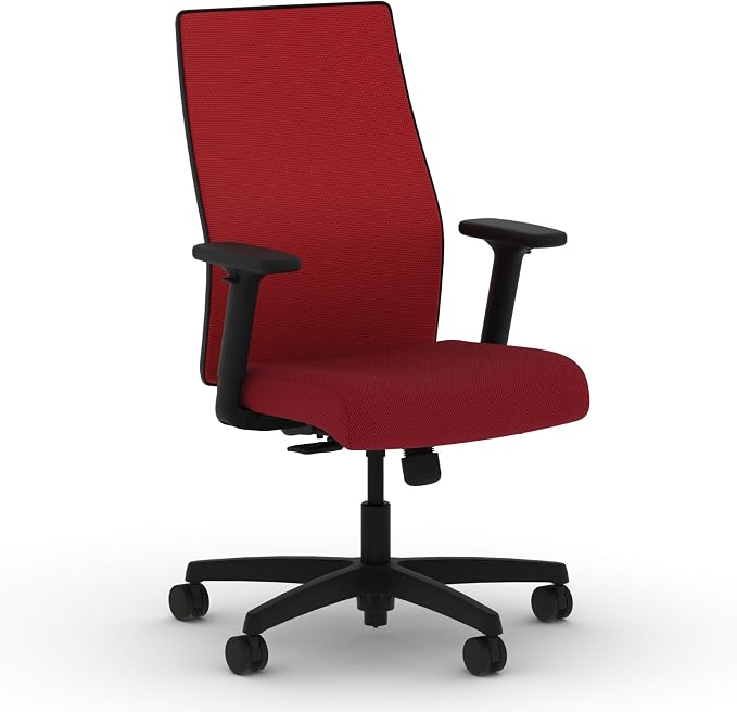 HON Ignition 2.0 Ergonomic Office Chair, Lumbar Support, Bullseye | Ergonomic office desk chair with lumbar support, adjustable arms, office decor, workstation comfort for focused productivity by HON