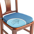 SINOSSO 1 Pack Memory Foam Chair Cushions for Dining Chair, Friendly Woven Fabric 16" U-Shape Comfortable Kitchen Chair Pad, Removable Slip Resistant Seat Cushion (1 Piece, Blue) by SINOSSO