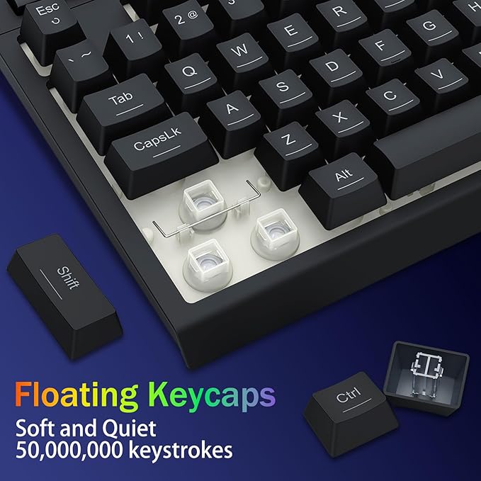 Redragon K524 75% Wired Gaming Keyboard, RGB Backlit, Whisper-Quiet, Black | Membrane Keyboard with Programmable Macro and Multimedia Keys, Anti-ghosting, Spill Resistant,Compact for Win/MAC/PS/Xbox - Image 6