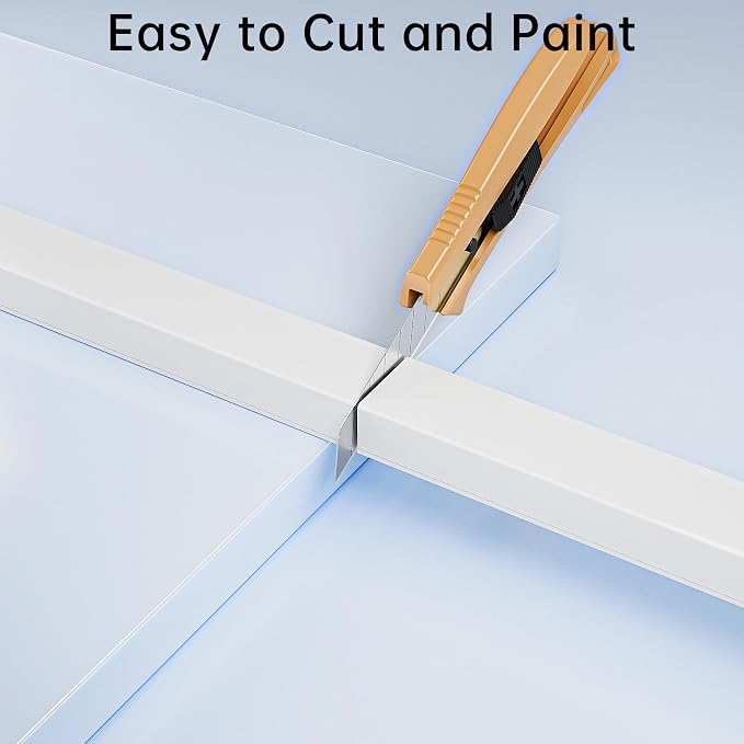 Yecaye 283in Cord Hider, PVC Wire Covers for Cord on Wall, W0.59in H0.4in | One-Cord Cable Concealer Kit, Self-Adhesive Cord Cover Conceals Small 1-2 Wires - Image 6