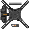 Perlegear Full Motion TV Wall Mount for Most 26–50 Inch TVs, Max VESA 300 x 300mm, TV Monitor Wall Mount Bracket with Rotation, Swivel, Tilt, Extension and Leveling Adjustment, Holds up to 55 lbs by Perlegear