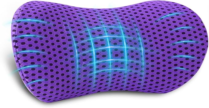 Lumbar Pillow, Memory Foam Lumbar Support Pillow for Office Chair and Car Seat, Ergonomic Streamline Back Pillow for Lower Back Pain Relief, Back Support Pillow for Sitting, Driving, Traveling by FOUSUPDT