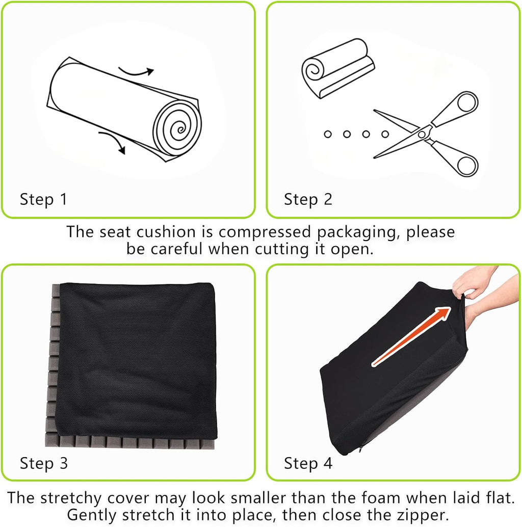 Extra Large Seat Cushion for Sofa with 3D Breathable Grid - Image 5