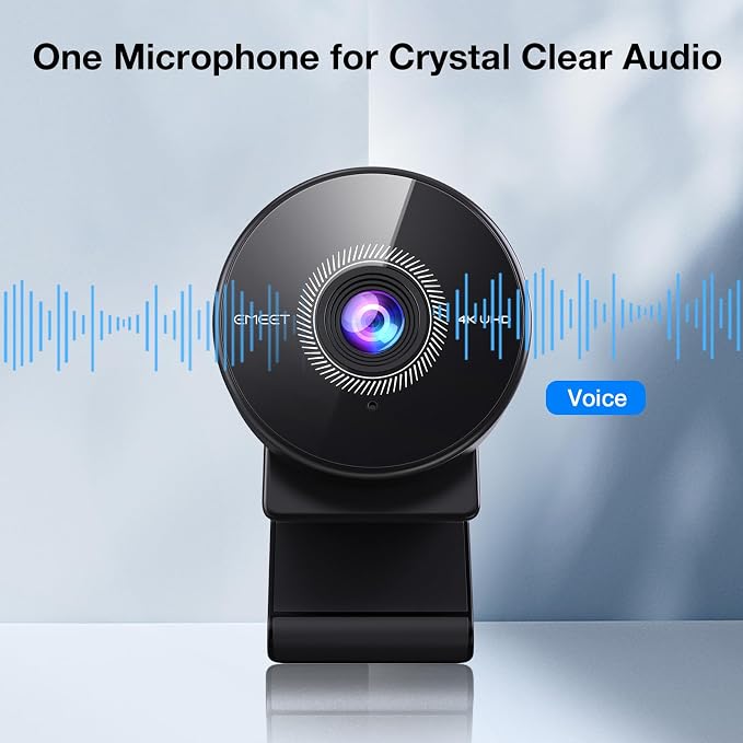 EMEET C950 4K Webcam for PC, PDAF Autofocus, USB Webcam with Microphone | Physical Privacy Cover, 1080P@60FPS, USB 2.0 Plug&Play, No Tripod Hole, Web Cam w/ 70°View for Meeting/Online Classes/Zoom - Image 6