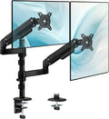 monTEK Vertical Stacked Dual Monitor Stand, 17–32", Full Motion Desk Mount | Vertical Stacked Dual Monitor Stand, Max Height 24.59", Full Motion Swivel/Rotation For 17–32" Monitor, Up To 19.8 Lbs Each by monTEK