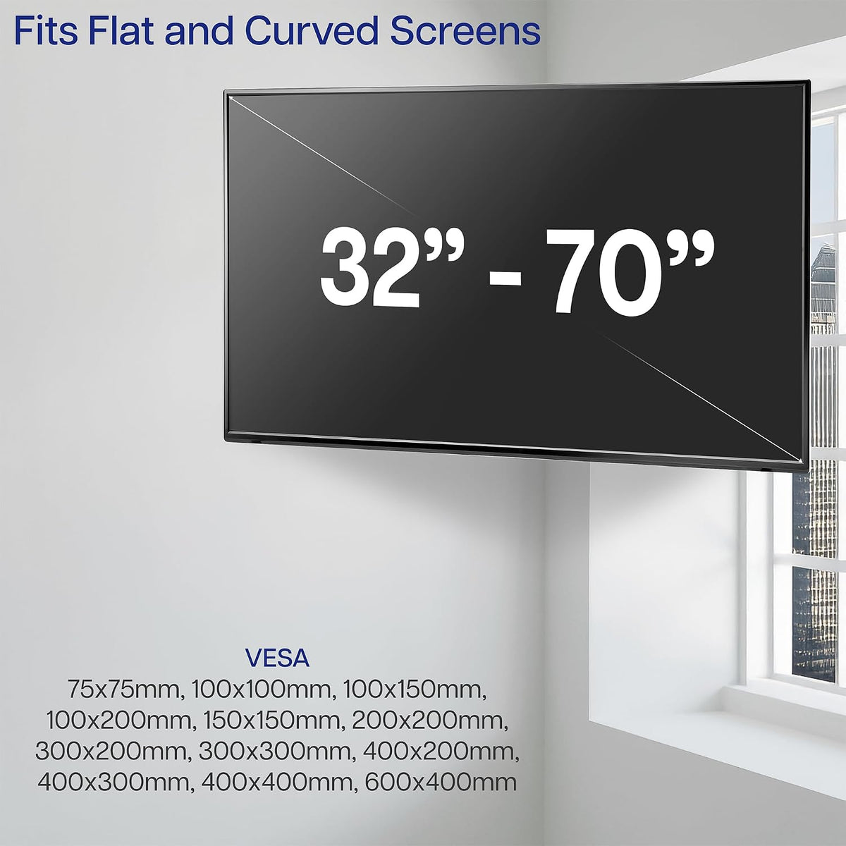 VIVO Corner TV Wall Mount for 37-70 in Screens, Max VESA 600x400mm - Image 5