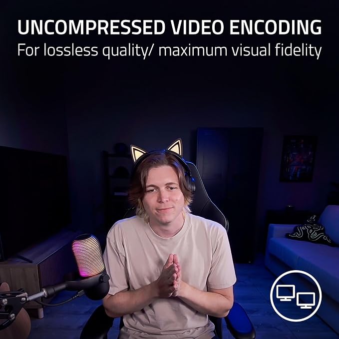 Razer Kiyo V2 Webcam for Streaming and Collaboration 4K 30Fps, Quartz | AI Powered Auto-Framing, Built-in Microphone, Ultrawide Angle Lens, Privacy Cover, Works with OBS, Discord, Zoom, Teams - Image 11