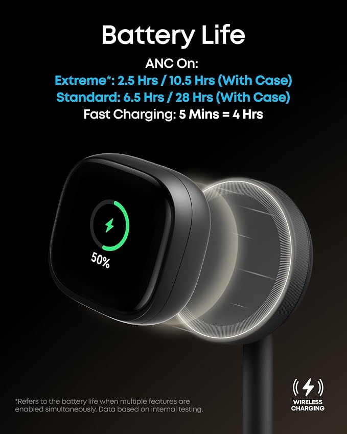 Soundcore Liberty 5 Pro Max by Anker Wireless Earbuds, AI Note-Taker | 120 free mins/mo, membership for more, ANC, Smart Case, 5-min charge for 4 hrs playtime, whisper-clear calls for meetings - Image 11