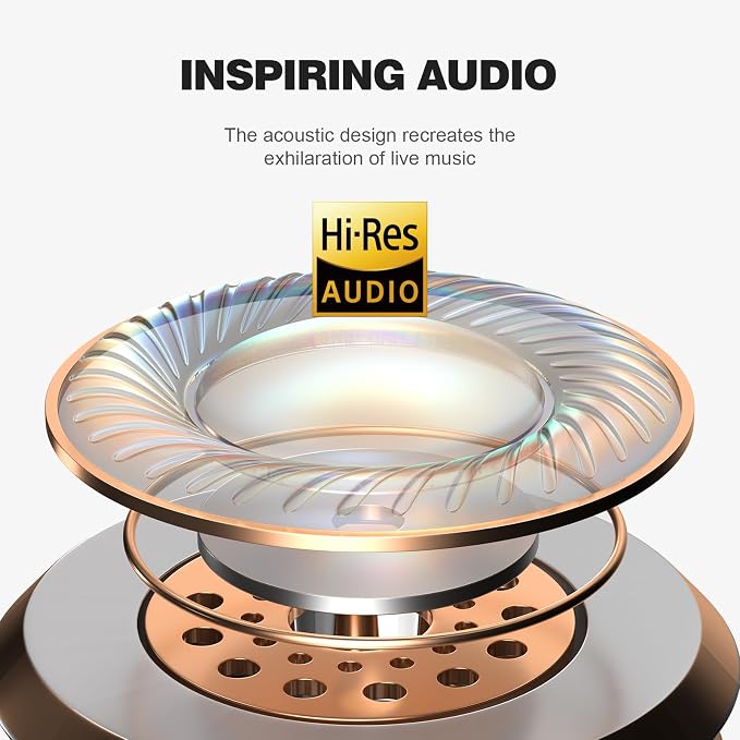 Calmbee Hybrid Active Noise Cancelling Headphones, Bluetooth 5.4 Headphones Wireless Over Ear with Mic for Clear Calls, Hi-Res Audio, 90H Playtime, Transparency, Deep Bass, Dongle Connect, Custom App | Bluetooth 5.4, Clear Mic Calls, Hi-Res Audio, 90H ... - Image 3