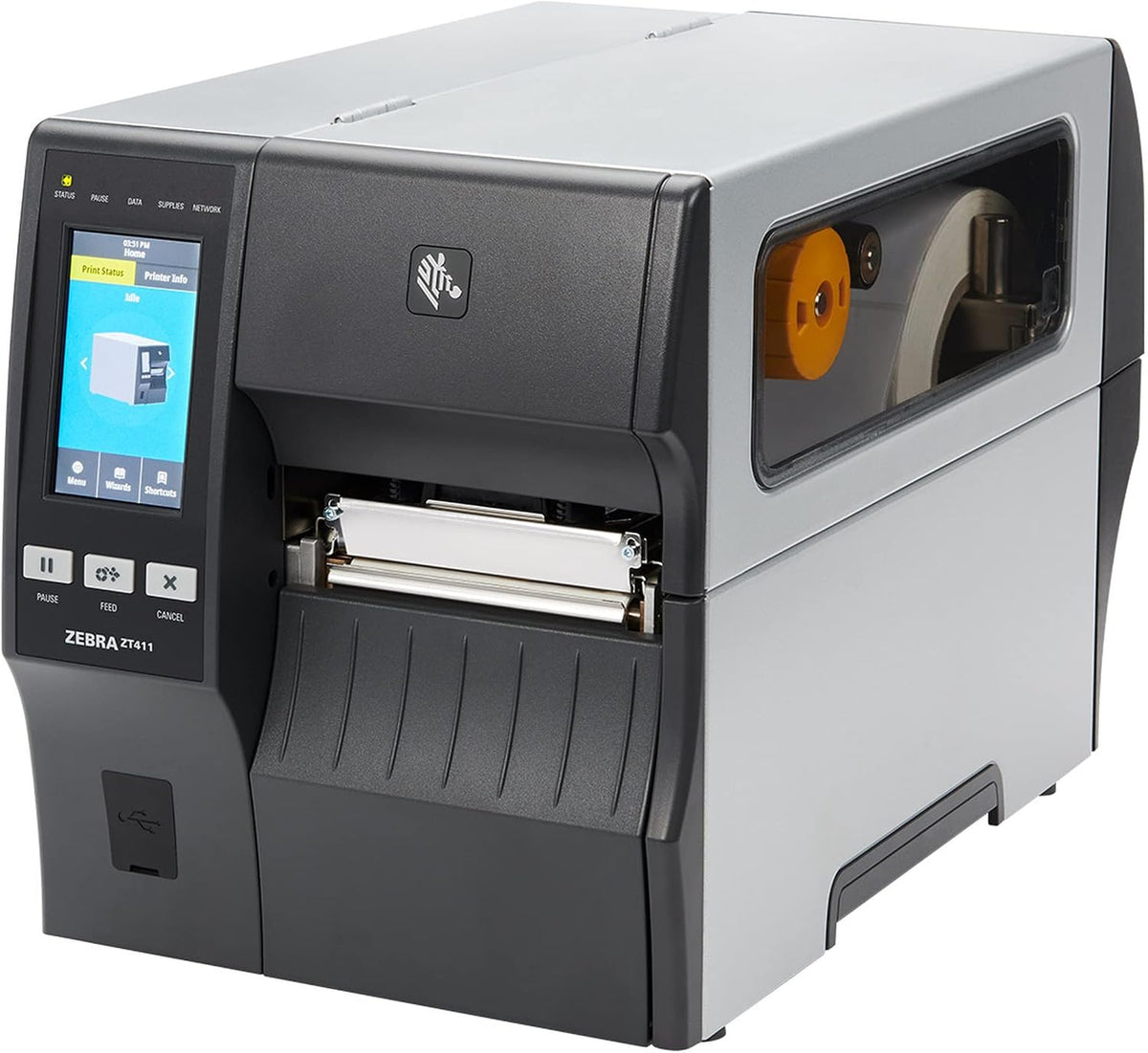 ZEBRA ZT411 Thermal Transfer and Direct Thermal Industrial Label Printer - USB 2.0, Serial, Ethernet and Bluetooth 4.1 Connectivity, 203 DPI, 4-Inch Max Print Width, Monochrome Barcode - JTTANDS by Zebra Technologies