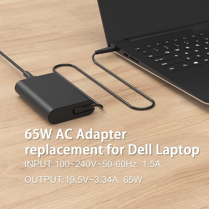 65W AC Power Adapter Compatible with Dell Laptop Charger - Image 9