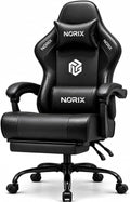 Gaming Chair for Adults with Footrest,Upgraded Ergonomic Chair,Arctic Black by HELXQEXB