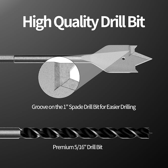 Starlink Cable Routing Kit Wall Pass Through Grommet Mounting Kit 3/4" and 5/16" Drill Bit, Wire Clips & Cable Ties for Starlink Gen 2/3 Dish & Mini Ethernet Installation - Image 3