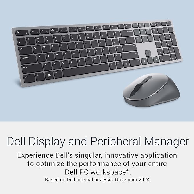 Dell Premium Wireless Keyboard and Mouse - KM720 - USB wireless receiver, 12 programmable keys of F1-F12, Mouse Buttons Qty 7, DPI. 1000, 1600 (default), 2400, 4000, Advanced Exchange Service - 1 year - Image 4