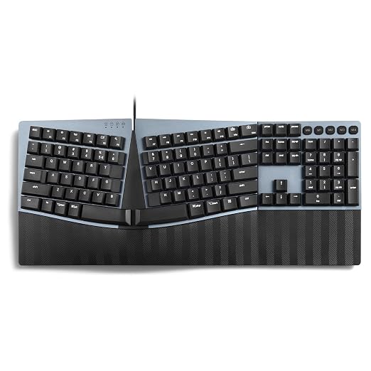 Perixx PERIBOARD-535BR [Firmware Updated] Wired Ergonomic Mechanical Keyboard - Full-Size - Low-Profile Brown Tactile Switches - NKRO Anti-Ghosting - Compatible with Windows and macOS - Image 2