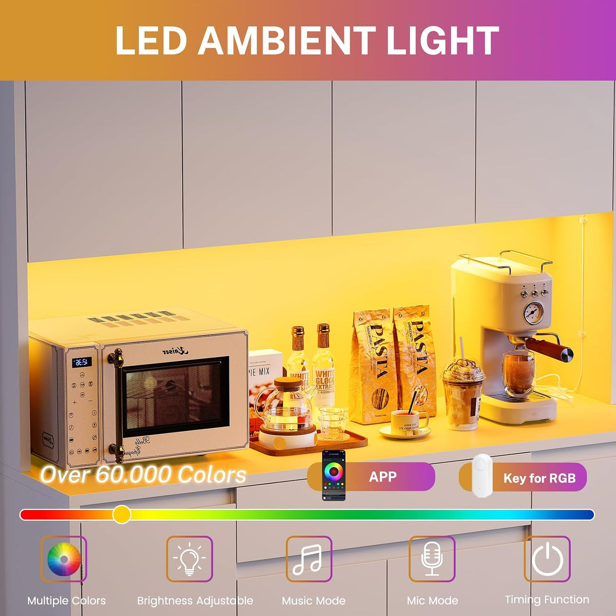 Pantry Cabinet with Charging Station, Kitchen Pantry Cabinet - Image 6