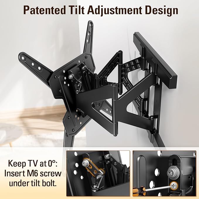 Mounting Dream Ultra Slim Full Motion TV Wall Mount, Low Profile Articulating TV Mount for 26 to 75 Inch TVs - Smooth Extension, Swivel, Tilt, Fits 16" Studs, Max VESA 400x400mm, Holds 88lbs - Image 5