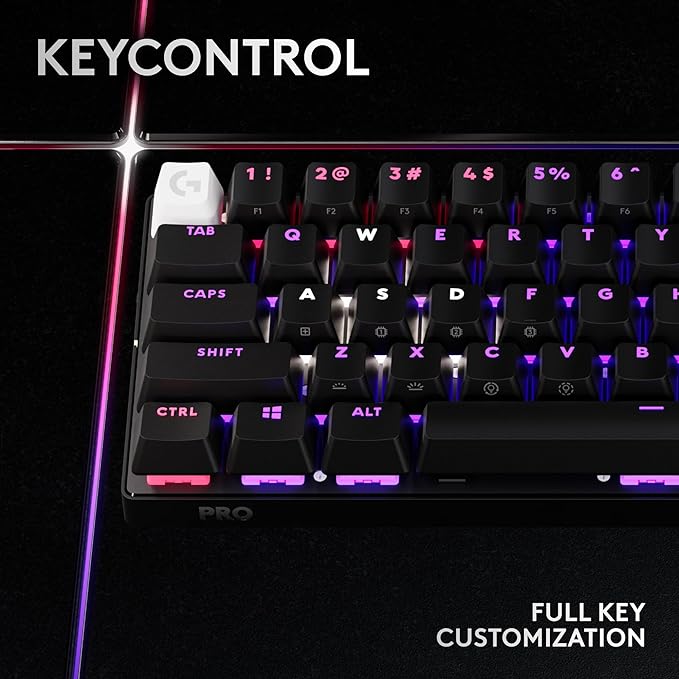 Logitech G PRO X 60% Wireless Gaming Keyboard (Tactile Optical) - Black | Lightspeed, ultra-compact TKL 60% mechanical, for Windows PC, LIGHTSYNC RGB, dual-shot PBT keycaps, optical switches - Image 4