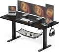 Electric Standing Desk with Cable Management,Black Height Adjustable Desk with Memory Presets, Sit Stand Table for Work from Home, Ergonomic Computer Desk,63 x 24 inch by Acrolix