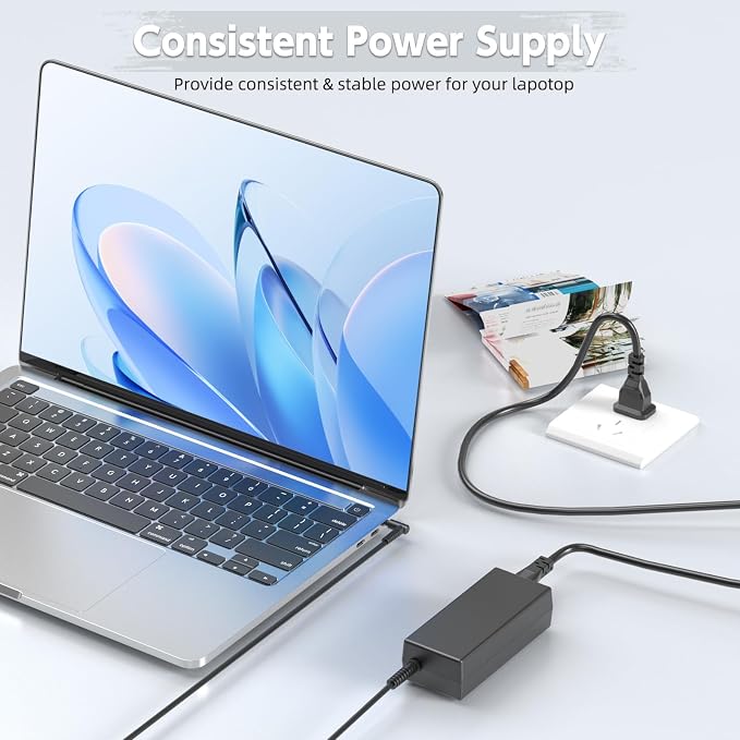 Replacement 45W Charger Compatible with HP 15 15-dy Laptop Blue Tip | 45W power, 4.5x3.0mm Blue Tip. Fits HP 15-dy/dw series. 8.59ft extra long cord. WARNING: Not for 65W or USB-C laptops. - Image 5