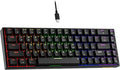 Newmen GM682 Wired Mechanical Keyboard,60% Percent Gaming Keyboard | Wired Mechanical Keyboard,60% Percent Gaming Keyboard,LED Backlit,Compact,USB C,Custom,Ergonomic,Mini,PC,Black,Red Switch by NEWMEN