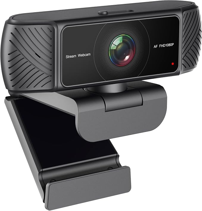 Streaming Webcam for PC, 1080P Computer Web Camera with Microphone | Built in Privacy Cover, AutoFocus, Auto Light Correction, Plug and Play, USB HD Web Cam for Laptop, Desktop, Mac, Zoom by Unknown