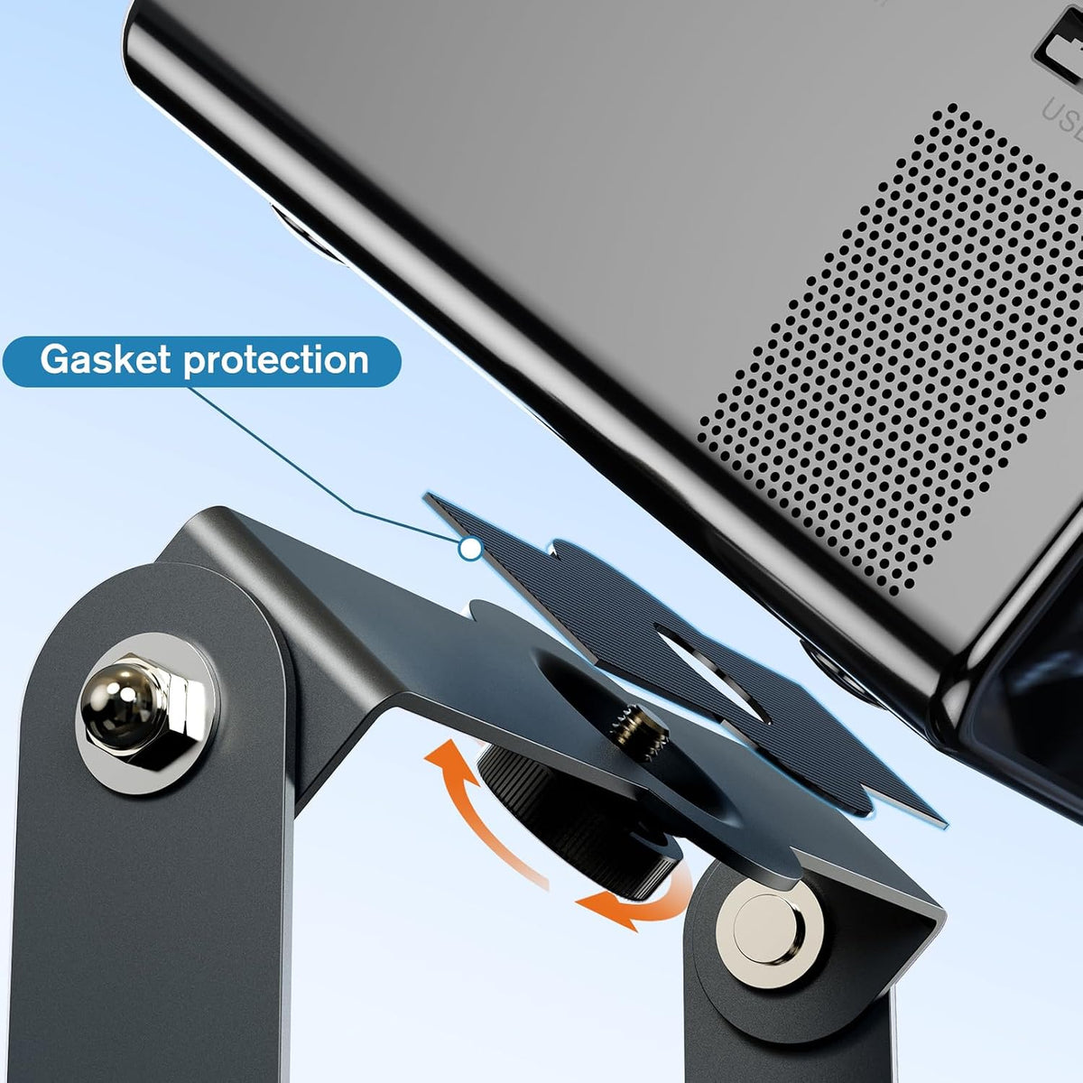 DAWASAPAT Desktop Projector Stand Table, MINI Tabletop Projector Holder Mount with 1/4" Screw & Cable Ties, Easy Setup Stand for Most Projectors for Home, Office, Outdoor Projection - Image 6