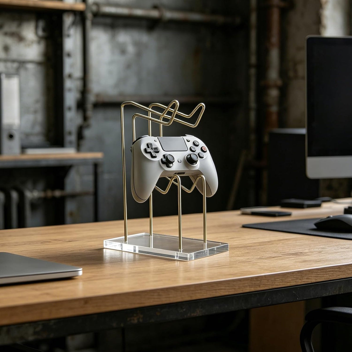 HOMSFOU Gaming Controller Stand with Acrylic Holder and Iron Base Organizer - Image 6