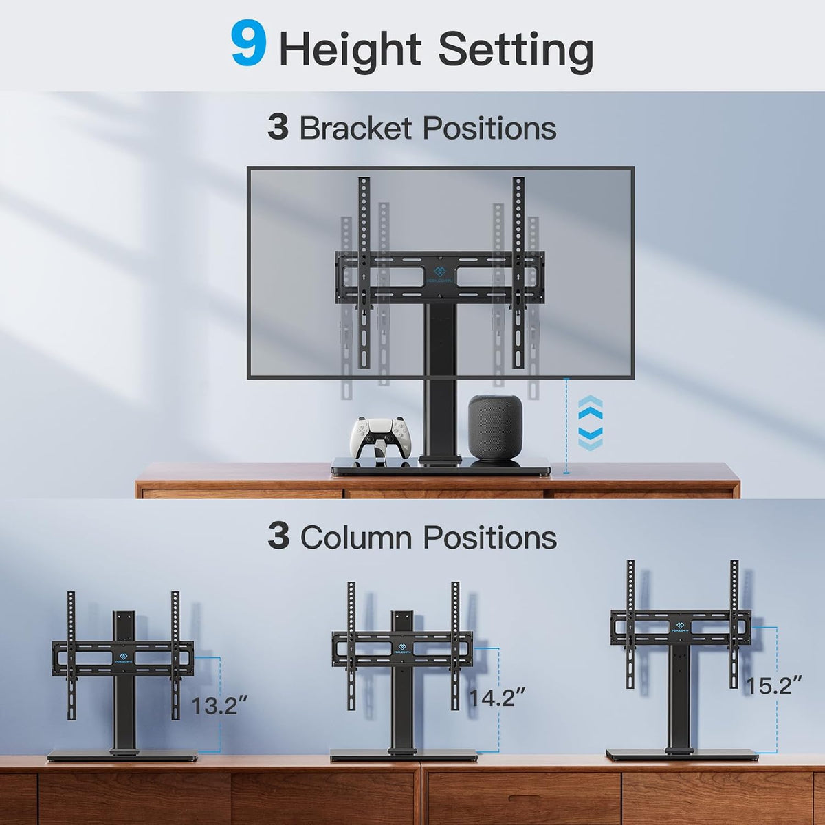 PERLESMITH Universal TV Stand Legs for 24-60 inch TVs to 88lbs with Mount - Image 4