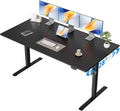 Agilestic 63 * 28 Inch Height Adjustable Electric Standing Desk, Black | Sit Stand Up Computer Desk, Extra Wide desktop, Memory Presets, Stable Steel Frame,154 lbs, Easy Assembly, Splice Board by Agilestic