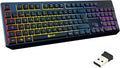 KLIM Chroma Wireless Spanish (España) Keyboard, RGB Backlit Wireless Keyboard, Rechargeable Battery, Quiet, Water-Resistant, Plug & Play for PC, Mac, PS4/PS5 by KLIMTechnologies
