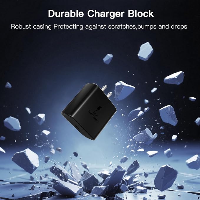 Type C Charger Fast Charging 2Pack USB C Charger Block with 6FT Cord | Phone Charger Includes USB C Cable, Super Fast Charging, For Samsung Galaxy S26 S25 S24 S23 +/Ultra/ iPad/ iPhone 17/16/15 - Image 7