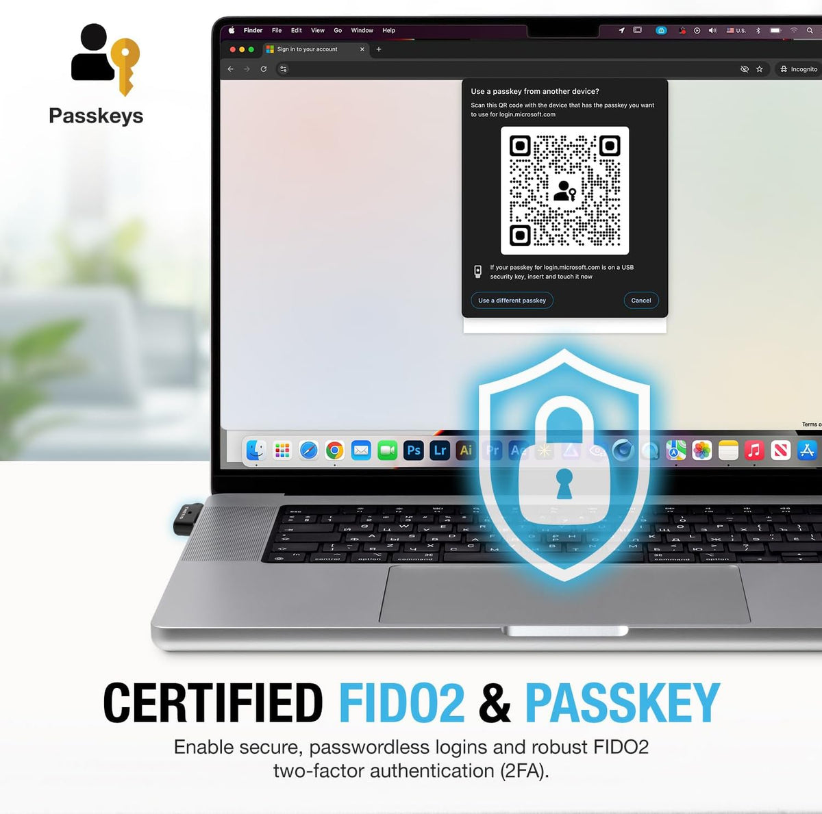 Thetis Nano-A for Business - USB A FIDO2 Security Key L1 MFA & Passkey Access for School ERP, Employee Online Account, Compatible with Coinbase Google Workspace Apple ID Window Salesfore - 2 Pack - Image 3
