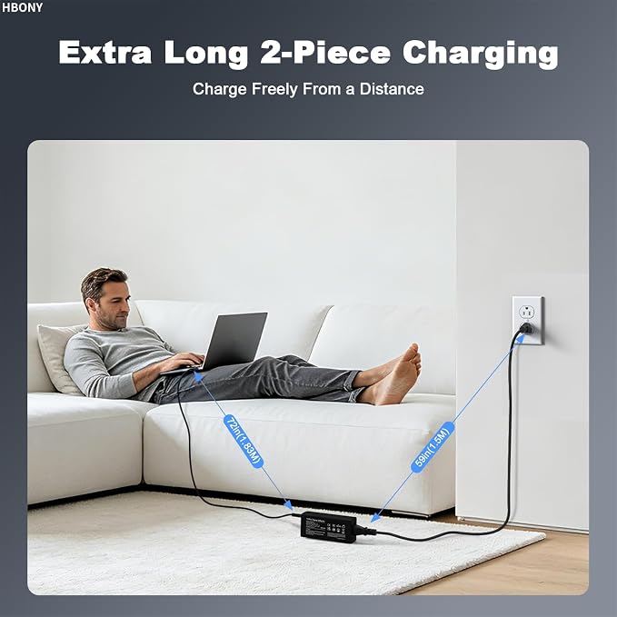 65W USB C Laptop Charger Compatible with Lenovo Thinkpad Laptop Charger | 65W USB C Charger T14 T14s X1 Think pad, Yoga Computer Charger 7i, 65 Watt Replacement Type C Chromebook Power Cord Adapter - Image 4