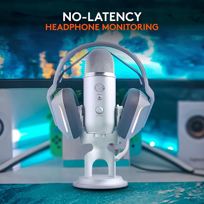 Logitech Creators Blue Yeti USB Microphone for PC, Mac, Gaming, Recording, Streaming, Podcasting, Studio and Computer Condenser Mic with Blue VO!CE Effects, 4 Pickup Patterns, Plug and Play - Silver | Mac, Gaming, Recording, Streaming, Podcasting, Stud... - Image 8
