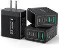 USB C Charger Block, 40W 4-Port Fast Charger 20W Type C Charging Block 3.1A USB Wall Charger Dual Port PD+QC Charging Cube for iPhone 16 15 14 13 12 Pro Max XS, iPad, Samsung Phone (Black 3Pack) by Aioneus