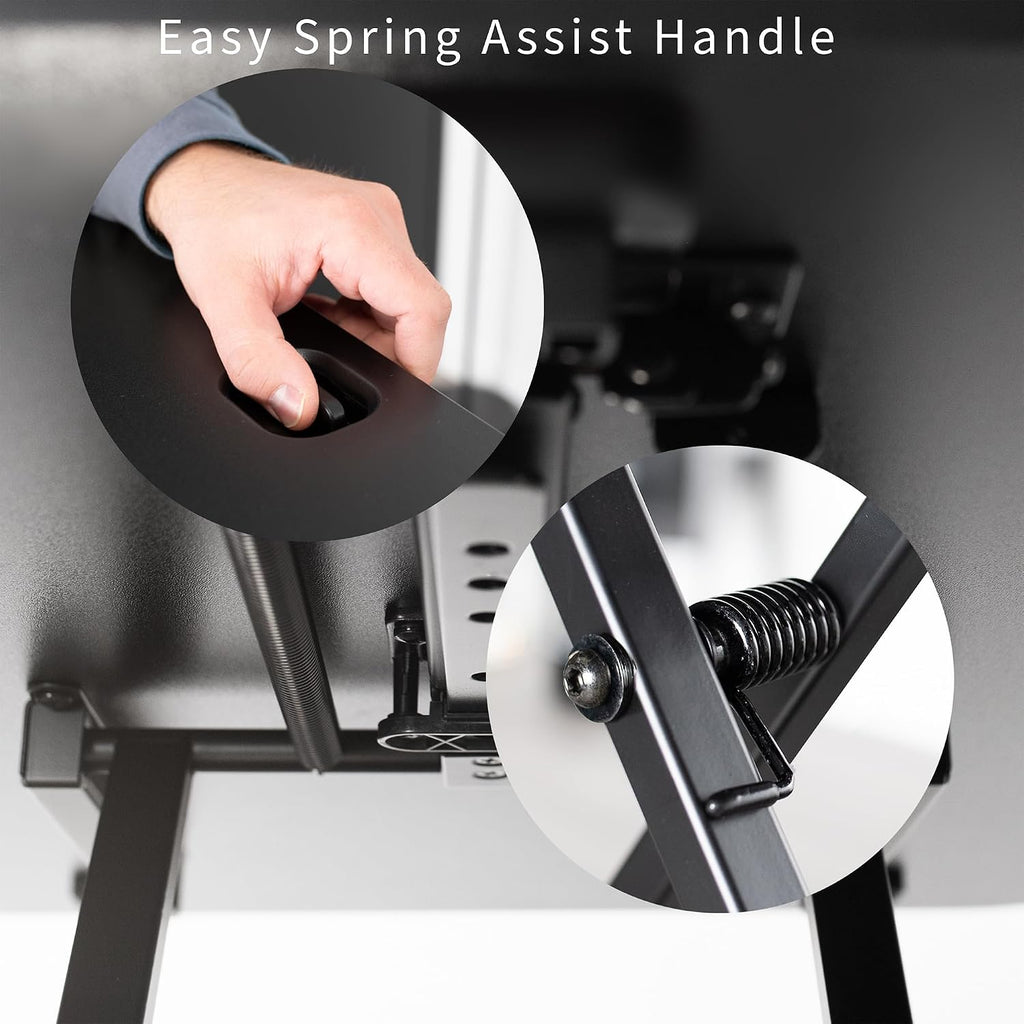 VIVO Single Top Standing Desk Converter, 32" White Top - Image 8