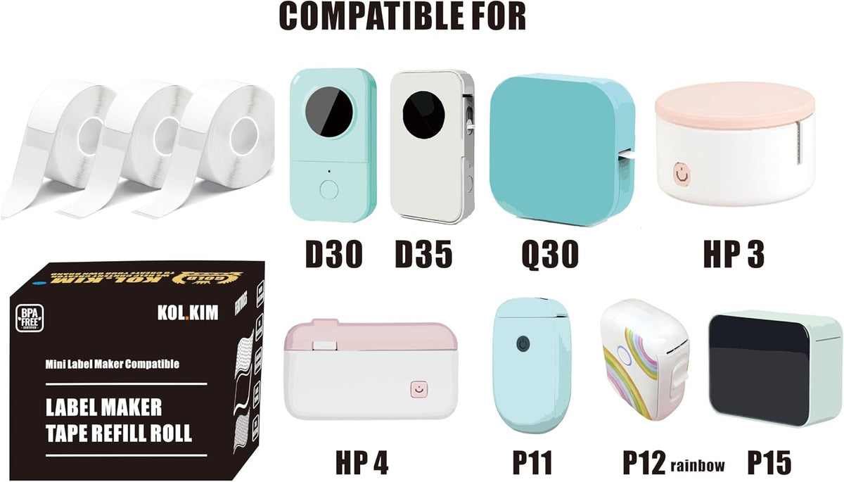 D30 Labels for Phomemo D30 Labels Tape for NADA Print N10 Printer 12mm*40mm - Image 5