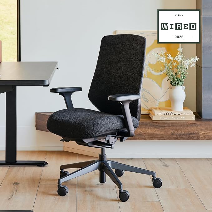 Branch Ergonomic Chair Pro, Mesh Office Chair with 14 Points of Adjustment | Height, Depth and Tilt Adjustable, 5D Armrests, Forward Tilt, Smooth Recline, and Lumbar Support, Black Boucle - Image 2