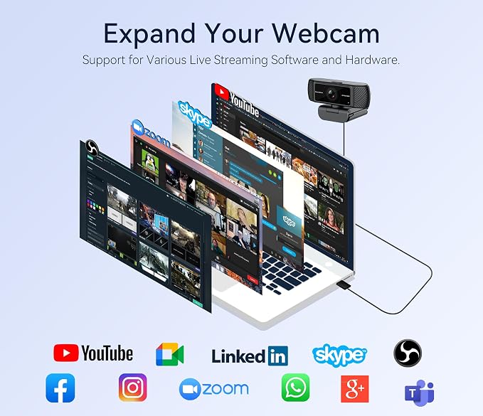 Streaming Webcam for PC, 1080P Computer Web Camera with Microphone | Built in Privacy Cover, AutoFocus, Auto Light Correction, Plug and Play, USB HD Web Cam for Laptop, Desktop, Mac, Zoom - Image 7
