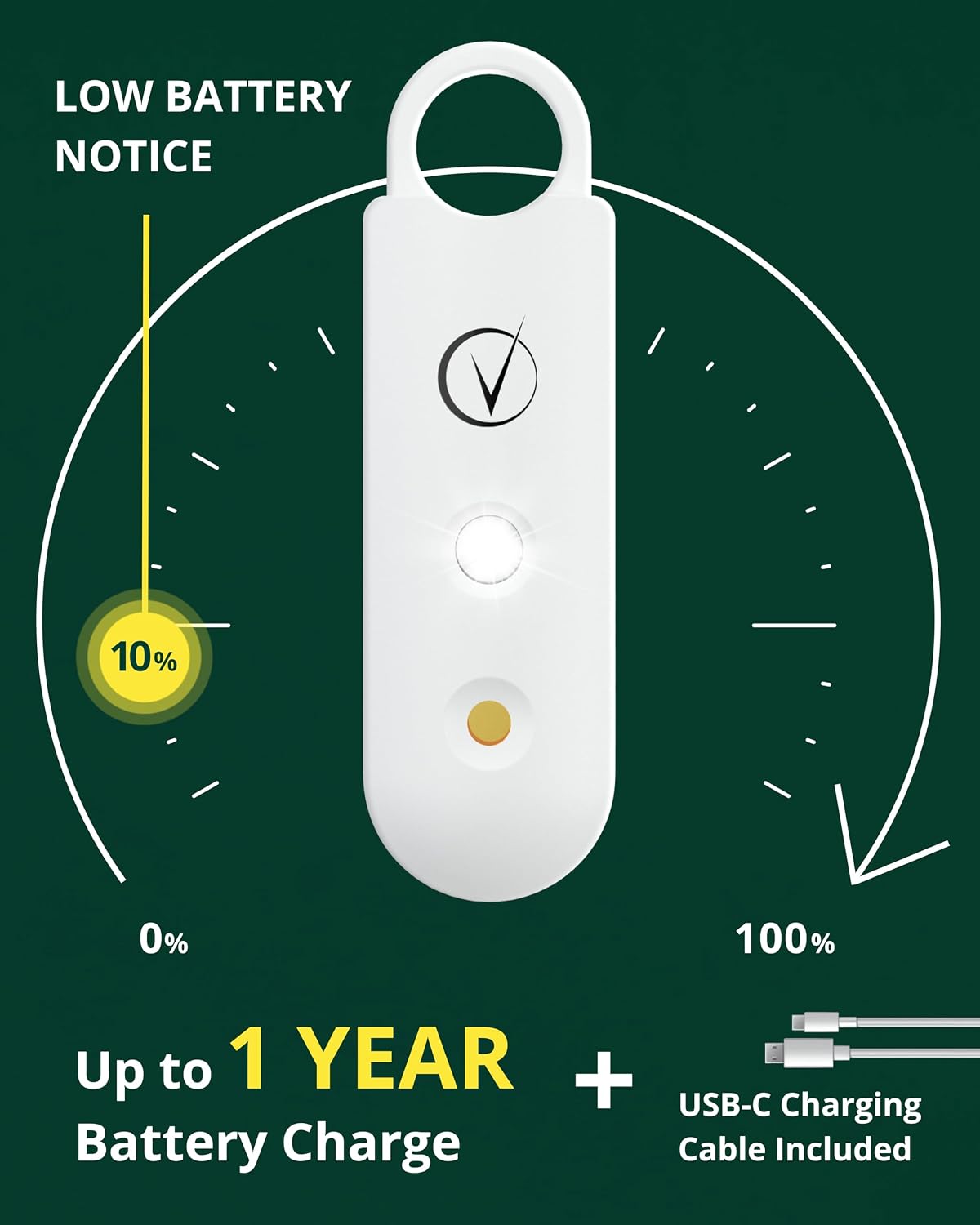 Vantamo Personal Alarm for Self Defense with Low Battery Notice, Strobe Light & Extra Loud 130 dB Double Speakers Safety Keychain Set for Women, Rechargeable Panic Button for Womens Self Defense - Image 5