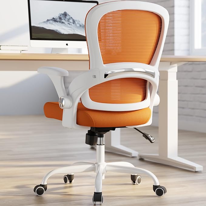 TRALT Office Chair - Ergonomic Office Chair with Back Support for Adults | Home Office Desk Chair with Lumbar Support - Ergonomic Mesh Chairs 330 lb Wide Seat for Work, Study, Office, Gaming(Orange) by TRALT